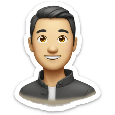 Smiling chinese  sticker