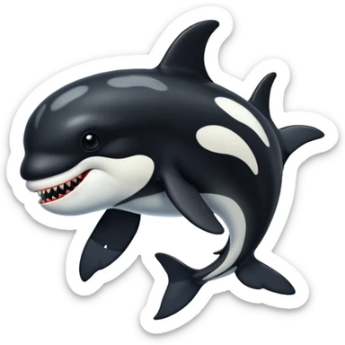orca as a zombie sticker