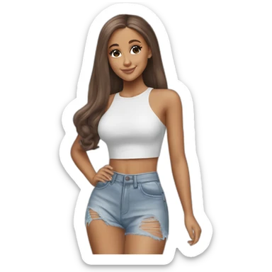 hyperrealistic ariana grande body sticker
