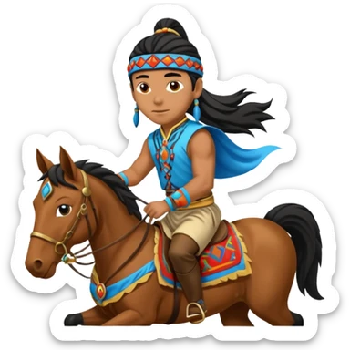 shaman riding horse wearing racing cloth black with number sticker