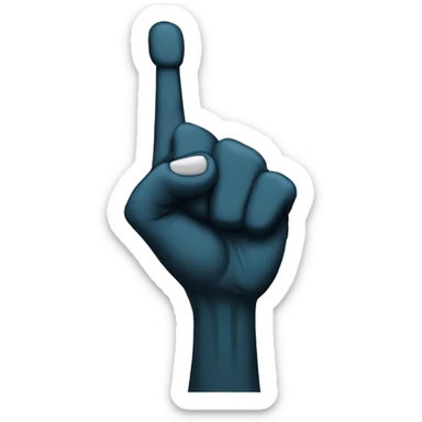 hand fist holding a guitar pick sticker