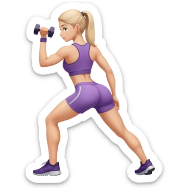 girl working out glutes  sticker