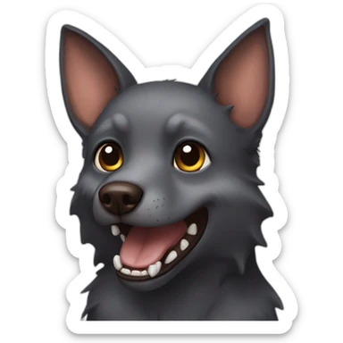 bat canine sticker