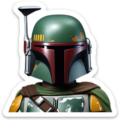 boba fett tea sticker