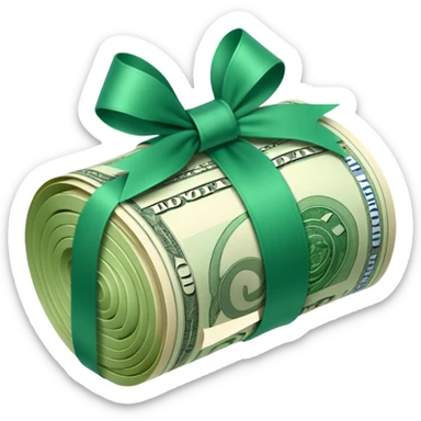 roll of banknotes sticker