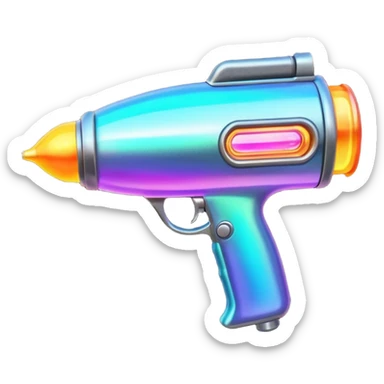 colorful plasma ray gun sticker
