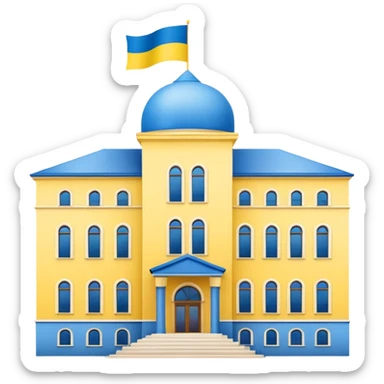 make the png emoji of the great state building of Ukraine sticker