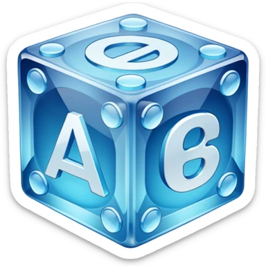 Crystal ABC blocks sticker
