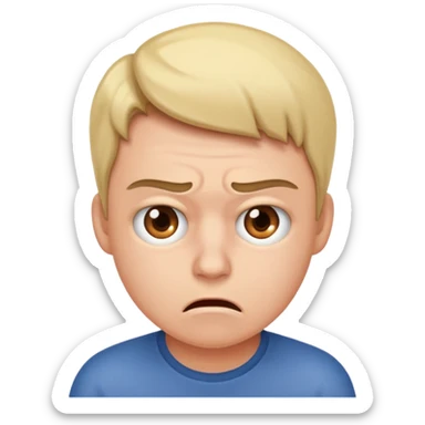 Frustrated and stubborn sticker