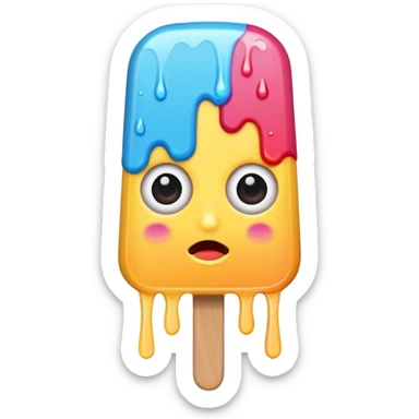 popsicle with eyes sticker