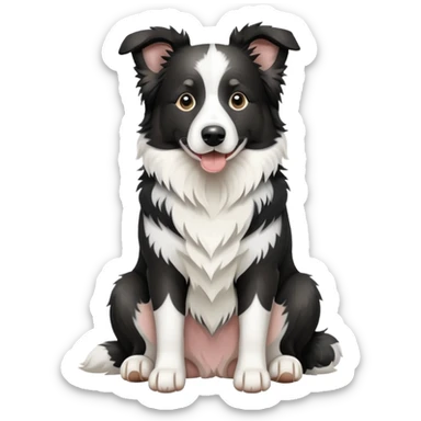 Merle Border Collie Sitting sticker
