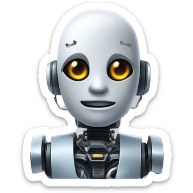 a robot generating an Anki flashcard sticker
