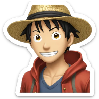 luffy hat sticker