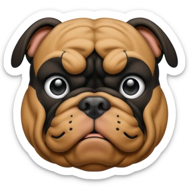 black bulldog Y3 sticker