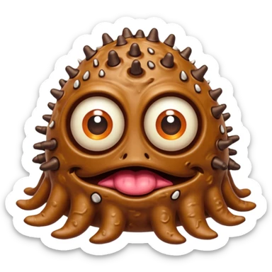 D&D beholder made out of poop sticker