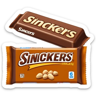 Snickers chocolate bar sticker