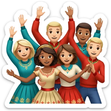 I want an emoji with people making a “horă” sticker