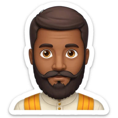 Sri Lankan man with full beard  sticker