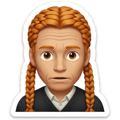 thick very hardginger braids man old sticker