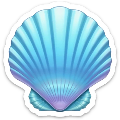 Light blue seashell mirror sticker