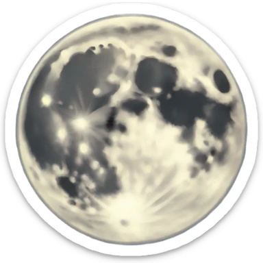 Beautiful moon sticker