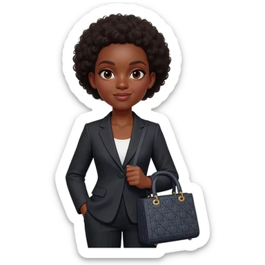 black lady dior bag sticker