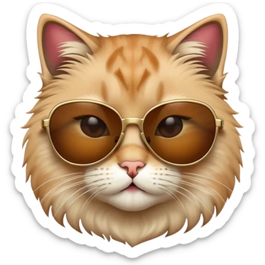 Cat wearing sunglasses, cool cat sticker