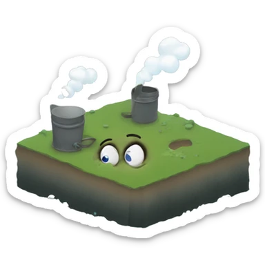 polluted water sticker