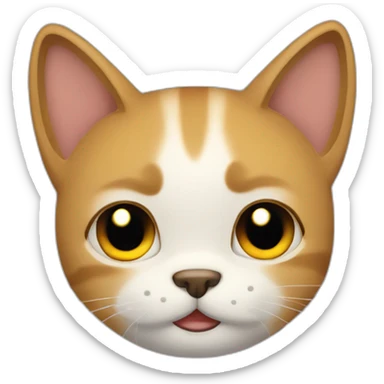 Gato con cara triste llorando sticker