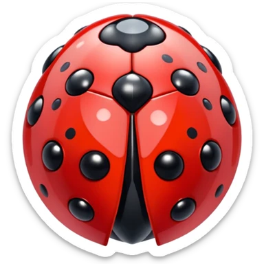 Swarovski Crystal lady bug sticker