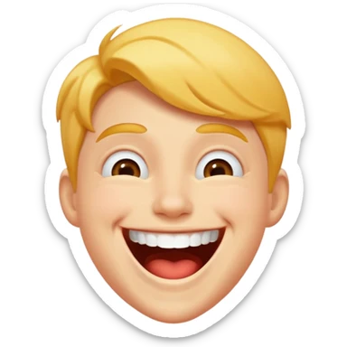 laughing at joke at ar sticker