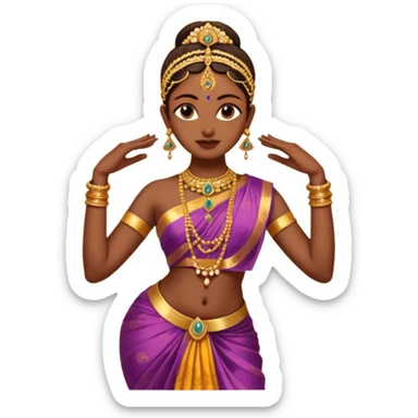 Create me a bharatanatyam emoji what ch can by copy and pasted sticker