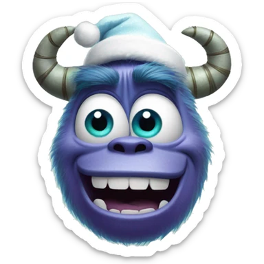 Monsters Inc christmas mood sticker
