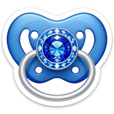Swarovski Crystal sapphire pacifier sticker