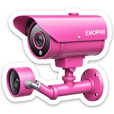 Security Camera pink with graffity sticker