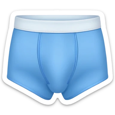 cartoon briefs underwear in blue color sticker
