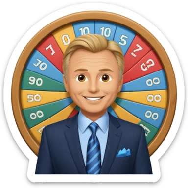 Wheel of Fotune tv pat sajak sticker