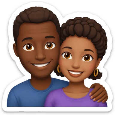 couple africain amoureux sticker