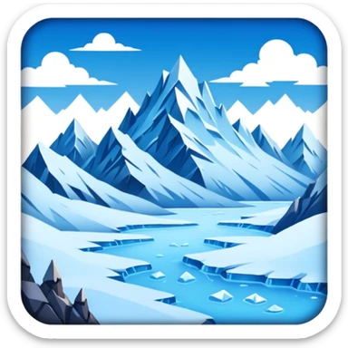 Ice Planet – frozen surface, icy mountains, blizzards sticker