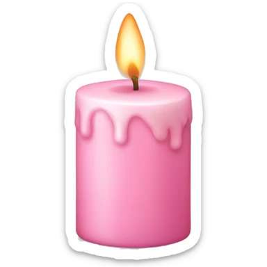 light pink candle sticker