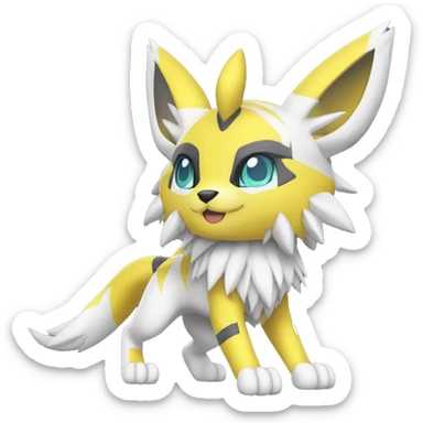 Cool Edgy Cute Kawaii Metabee Renamon Zeraora Full body sticker