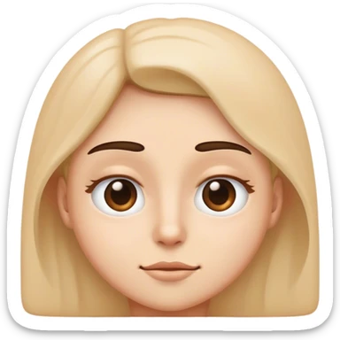 squinty eyes sticker