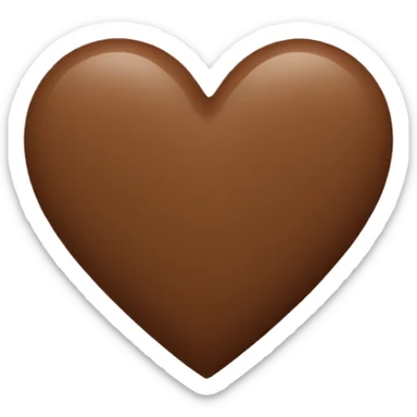 Brown heart sticker