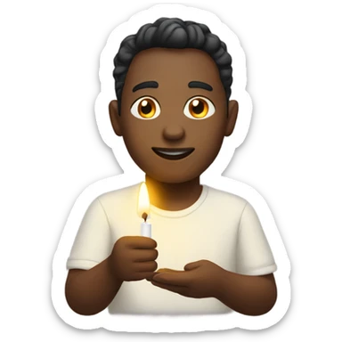 Lighting candle  sticker