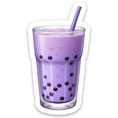 lavender colored boba drink  sticker