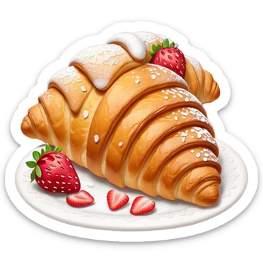 strawberry croissant  sticker