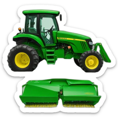 green john deere tractor sticker