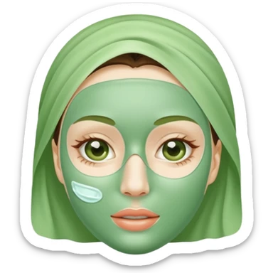 Skincare mask sticker