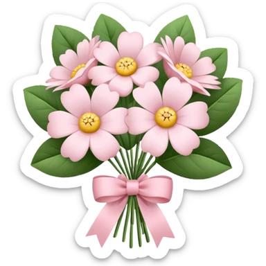 pale pink flower bouquet  sticker