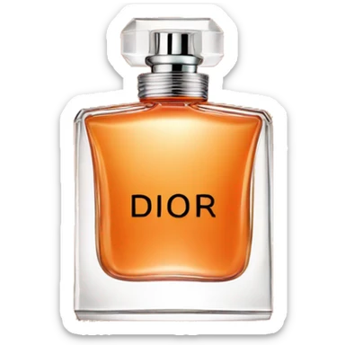 Orange Dior perfume bottle sticker